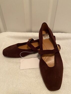 Dolce Vita Women's Mary Jane Flats in Brown Faux Suede…size 10